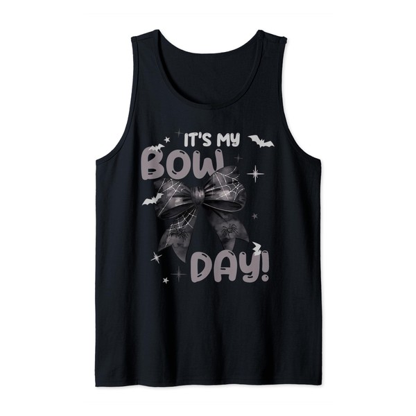 It's My Bow Day Cobweb Ribbon Spider Web Halloween Tank