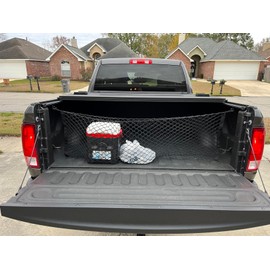 Cargo Net for Pickup Bed, Fit for Ford F150/F250, Chevy Silverado, GMC Sierra, 18"x50" Heavy Duty Elastic Cargo Organizer