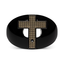 Battle Sports Cross Oxygen Football Mouthguard - Superior Airflow & Better Performance, Maximum Protection & Breathability Football Mouthpiece, Works with Braces - Black Diamond