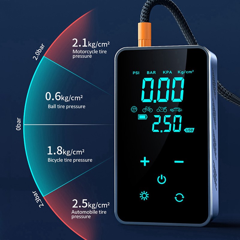 ST-9616A Full-Touch-Screen Vehicle-Mounted Air Pump Portable Air Pump for Automobile