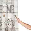 Tijuboni Farmhouse Shower Curtain Cotton Flowers Shower Curtains for Neutral