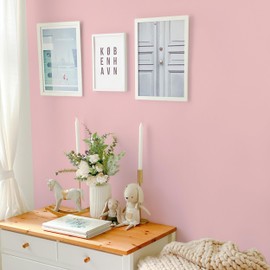 Rugreat Matte Pink Peel and Stick Wallpaper Modern 118inL 15.7inW Pink Paintable Contact Paper for Cabinets Self Adhesive Wallpaper for Bedroom Table Texture Contact Paper for Furniture Waterproof