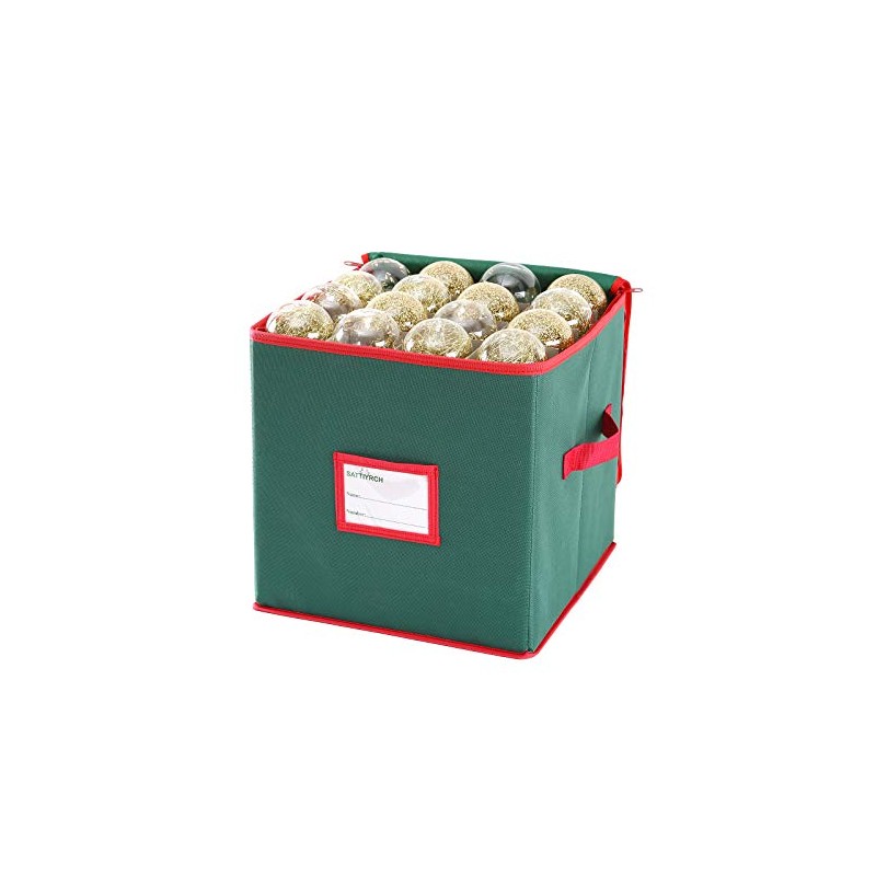 Sattiyrch Christmas Ornament Storage Box,600D Oxford Fabric Stores up-to 64