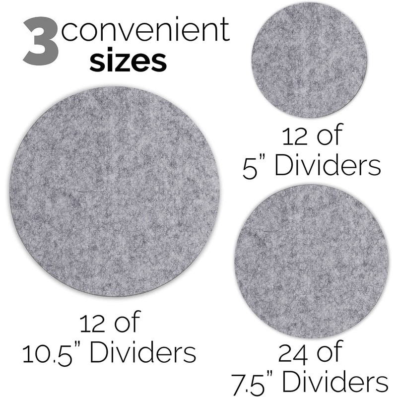 Felt Plate China Storage Dividers Dish Protectors (GREY, 48)