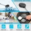 SiliFine 6 Pack Stainless Steel Scrubber with Handle, Silver Stainless