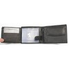 Black genuine leather wallet Designer Italiano without any logos or