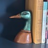 Fox Run Duck Decorative Bookend Set, 100% Iron, 4.25” x