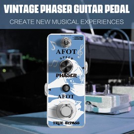 AFOT Phaser Guitar Pedal,Vintage Phase Effect Pedal Analog Phase Effects Mini Pedal with Classic Vintage Modern Modes True Bypass