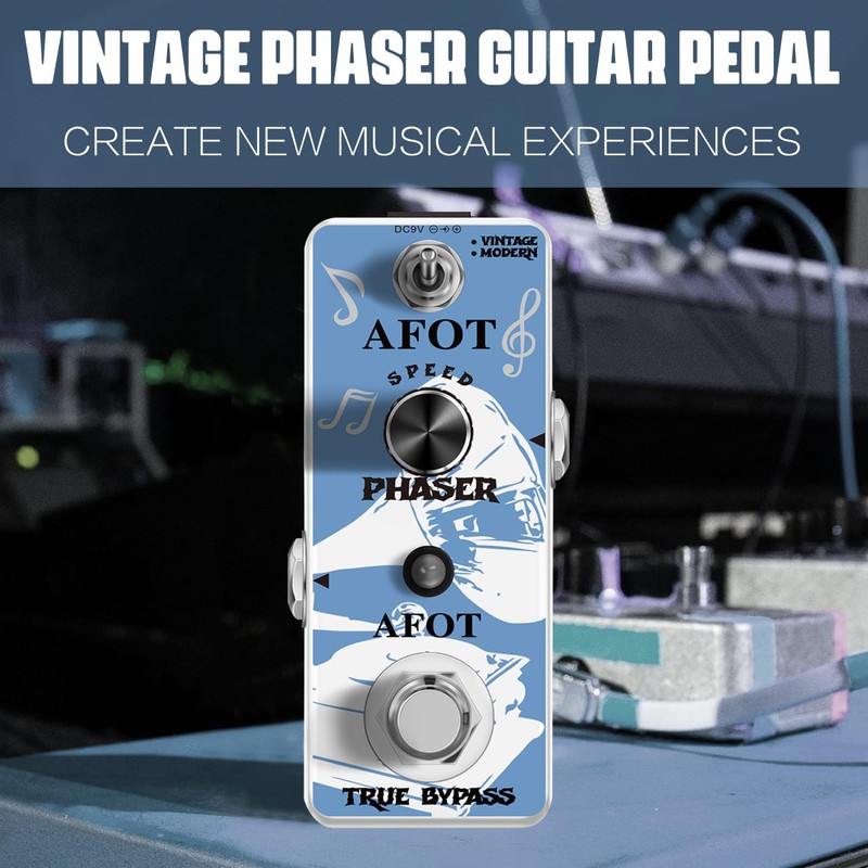 AFOT Phaser Guitar Pedal,Vintage Phase Effect Pedal Analog Phase Effects