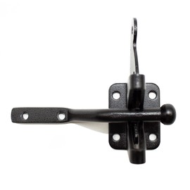 DOJA Barcelona | Garden Gate Lock | Wooden Gate Lock | 48 x 38 x 58 mm | Gate Bolt Black Galvanised | Door Bolt Lockable, Garden Doors Wooden Gate Latch, Gate Bolt Throw Bolt