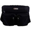 Metrolite Canvas Flight Travel Overnight Weekend Bag Cabin Approved -Black/Navy