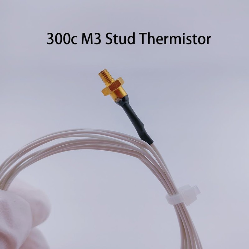 Ender 3 Thermistor 300°C 1m/39.4Inch, 3D Printer M3 Stud Thermistor,