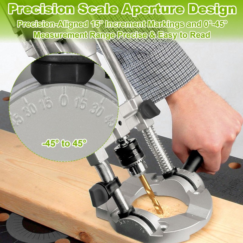 CertBuy Portable Drill Press for Hand Drill, Adjustable Multi-Angle For