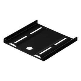 PerfectHD 2 x Mounting Frame | 1 Compartment | Mounting Set for Hard Drives | from 2.5 Inch to 3.5 Inch | Supports Any 2.5 Inch HDD SSD Hard Drive | Mounting Angle Metal | Black | Pack of 2