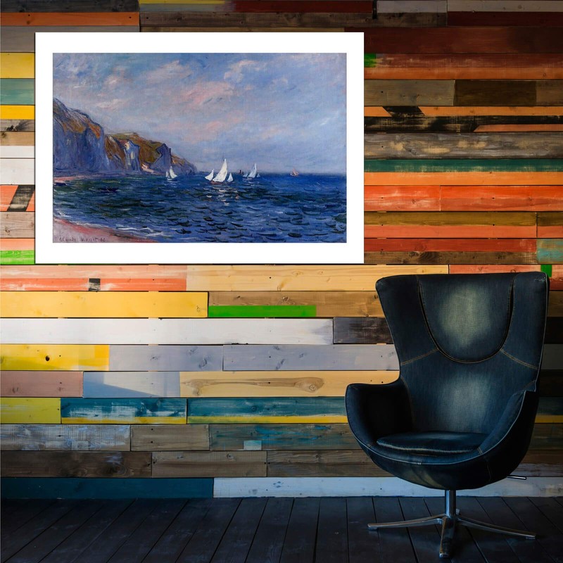 Spiffing Prints Claude Monet - Cliffs and Sailboats at Pourville