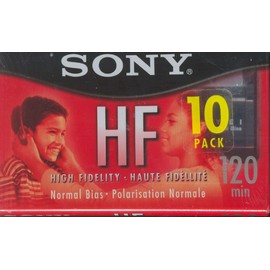 Sony 10C120HFL 120-Minute HF Cassette Tape (10-Brick)