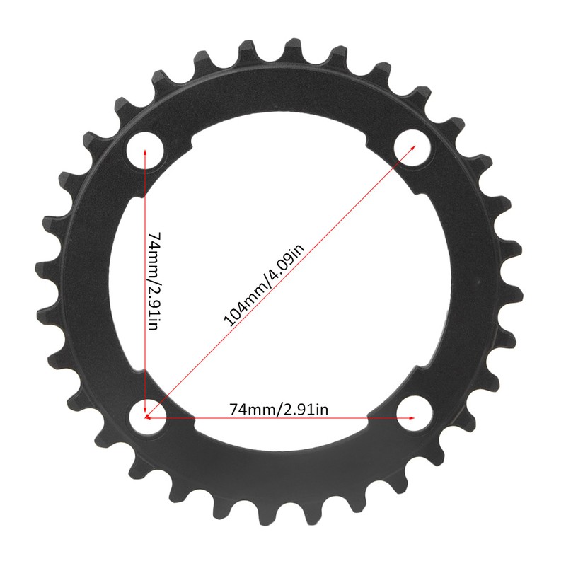 Aluminum Alloy Bike Single Disc Positive &amp; Negative Teeth Chainring