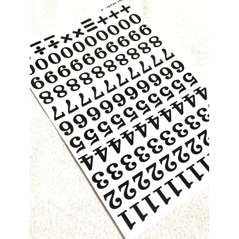 XIAXIN Waterproof PVC Number Sticker Set, Weatherproof, Water Resistant, Number,