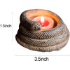 123Arts Resin Candlestick Relief Coiled Snake Candle Holder Ornament