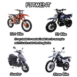 Motorcycle Grips 7/8" Dirt Bike Pillow Top Grips Rubber Anti-slip Universal Handlebar Racing Grip for Motocross KTM Yamaha YZ80 YZ85 YZ125 YZ250 YZ426F YZ450F TTR125 a Pair Blue