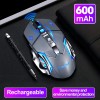 Mouse gamer de juego inalámbrico Free Wolf X8 metal grey