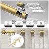 Gold Long Curtain Rods for Windows 72 to 144 Inch,