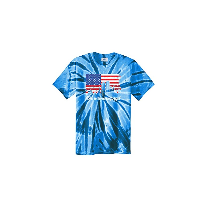 Threadrock We Will Never Forget 9/11 Unisex Tie Dye T-Shirt