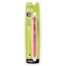 Pilot PILOT Multi Color Erasable Ballpoint Pen, Frixion Ball 3 Slim, 0.5mm, Soft Pink, 1 Piece PLKFBS60EFSP