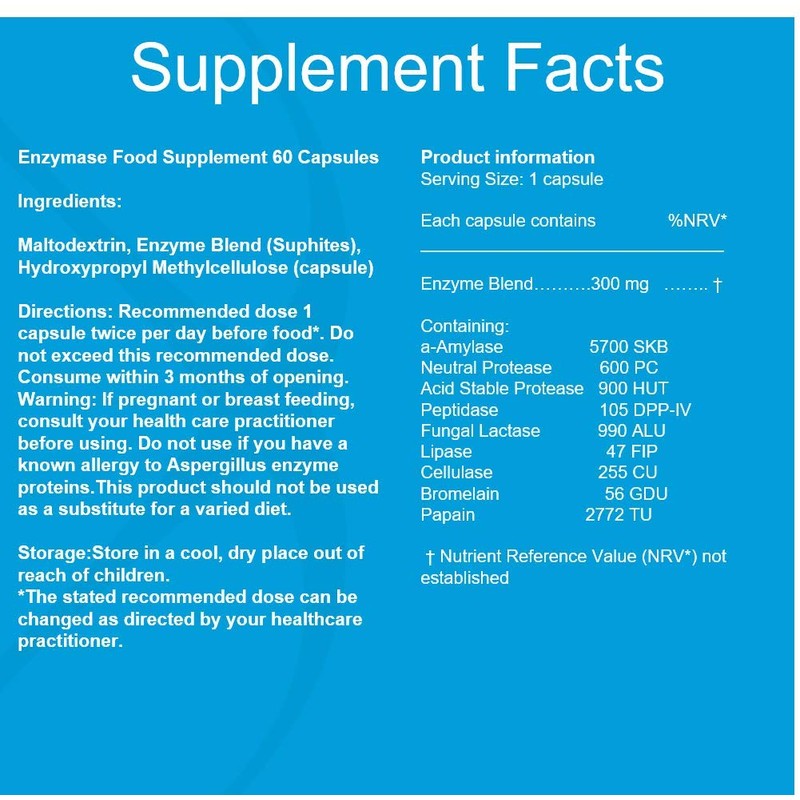 Enzymase by Metabolics | Enzyme Complex Capsules | Enzyme Blend