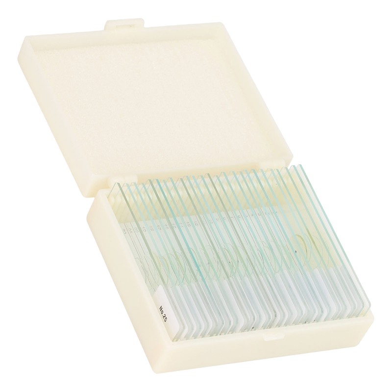 25PCS Microscope Slides Optical Glass Cover Transparent Slide Set for