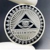 Masonic Symbols Silver Coin Freemasonry Challenge Coin Collectibles Masonic
