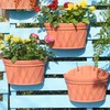 Sungmor Wall Hanging Planters,11.5 Inch Hanging Flower Pots for Railing