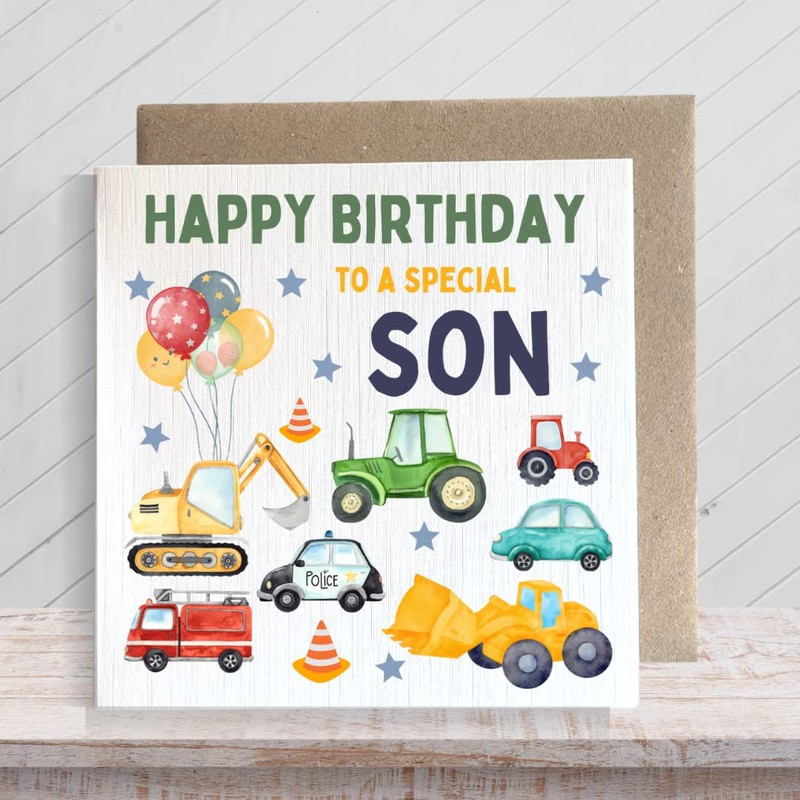 Second Ave Digger Son Children's Kids Baby Tractor Car Square