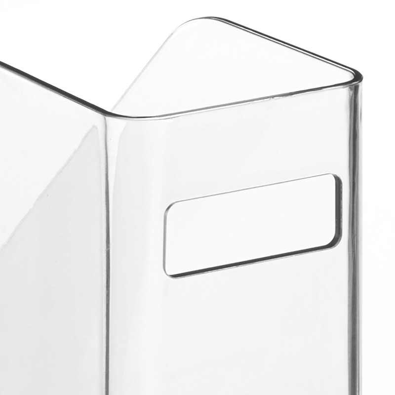 mDesign Plastic Slim Vertical File Folder Storage Organizer Bin with