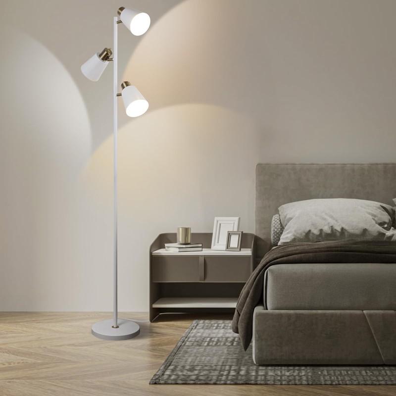 Tree Floor Lamp for Living Room, Industrial 3-Light Standing Lamp