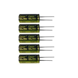 150uF 250V 16X35 +/-20% -40 to +105°C 5 PCS Aluminum Electrolytic Capacitors,150uF 250V Capacitor,150uF Capacitor,250V Capacitor 150uF,150uF Capacitor 250V