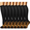 QUXIANG Copper Compression Socks Women & Men Circulation (8 Pairs)