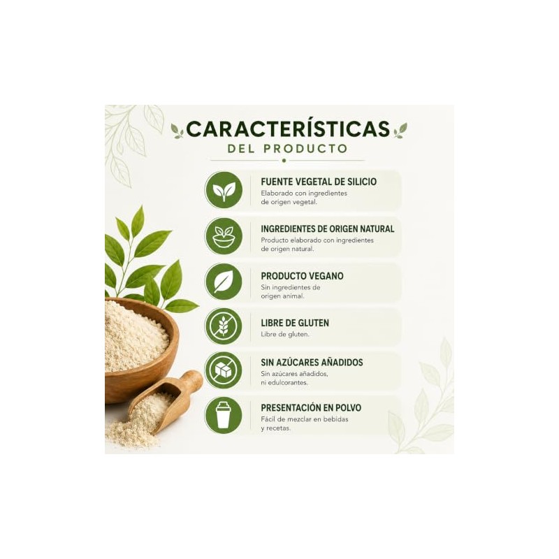 Silicio Orgánico Wildmountain 200 100 Algas Fosilizadas Fuente Vegetal Producto