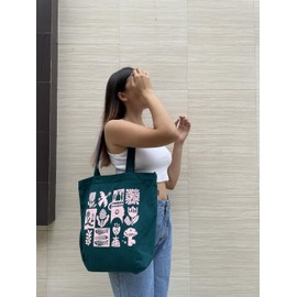 Ecoright Umhängetasche Canvas Shopper Tasche Lässig Handtasche Groß Schultertasche mit Innentasche für Schule arbeit