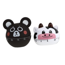 MAGICLULU 2Pcs Cartoon Mechanical Timer Practical Cooking Reminder for Kitchen Easy to Use Manual Timer Tool for Baking Cooking Design for Management