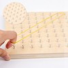 Auvewilo Wooden Geoboard | Cute Flashcards & Rubber Bands Included