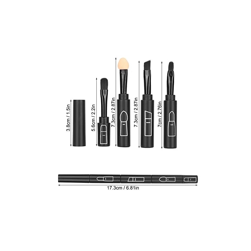 Juego de Brochas de Maquillaje Telescópicas 4 en 1, Brochas