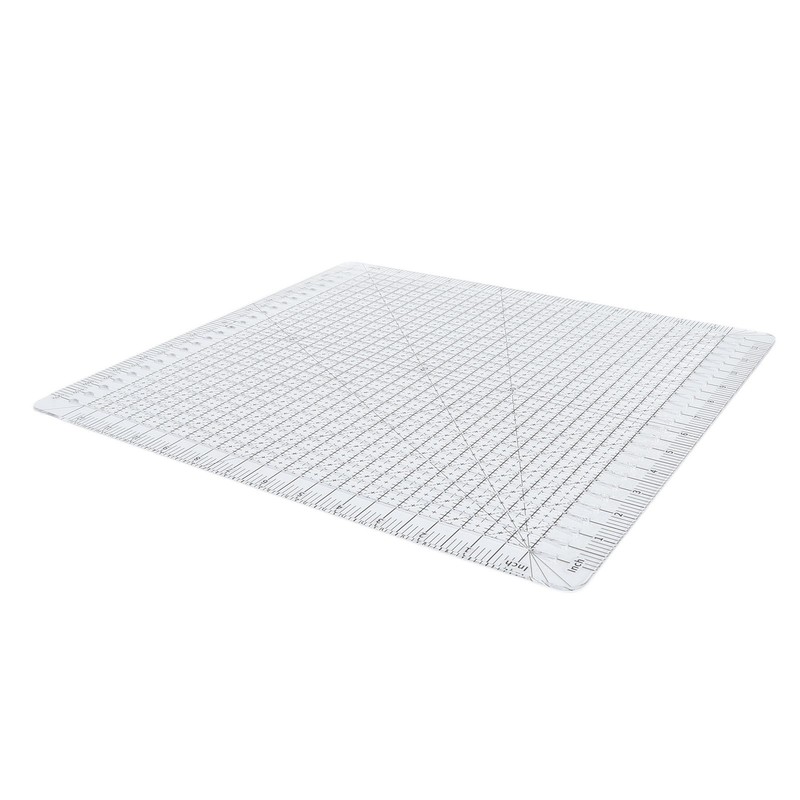 Quilting Ruler 12in Wide Transparent Acrylic Accurate Scale Black Grid