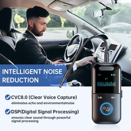 Bluetooth 5.4 Audio Transmitter Receiver, 4-in-1 Wireless Transmitter Adapter, Low Latency/HD Screen/TF Card Aux Adapter for Airplane, Car, Laptop, Radio,TV