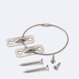 Earthquakeproof Metal Fittings, Furniture, Fall Prevention, Earthquake Prevention, Fall Prevention, Disaster Prevention, Includes 4 Screws for Easy Installation