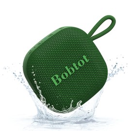 Bobtot Portable Bluetooth Speakers Wireless - IPX7 Waterproof Mini Shower Speaker with 16 Hours Playtime, Loud Stereo Sound, Rich Bass, TWS, Built-in Mic, Small Size for Travel Sport, Green