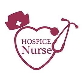 Custom Hospice Nurse Stethoscope Vinyl Decal - Nursing Student Bumper Sticker, for Tumblers, Laptops, Car Windows - Nursing Hat Sticker - Pick Size and Color