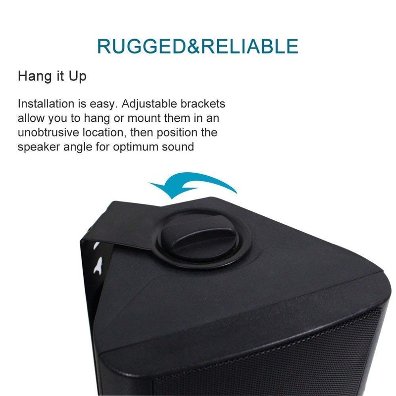 Herdio 4 Inches Passive Outdoor Speakers with 200Watt Powerful Bass