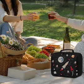 Outer Space Lunch Box Bag Insulated Lunchbox for Men Adults