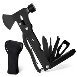 Mutoto 14-in-1 Multi Tools Hatchet Hammer Camping Gear, Multitool Hatchet Axe Camping Essentials for Camping Outdoor Survival Hiking (Carbon Black)